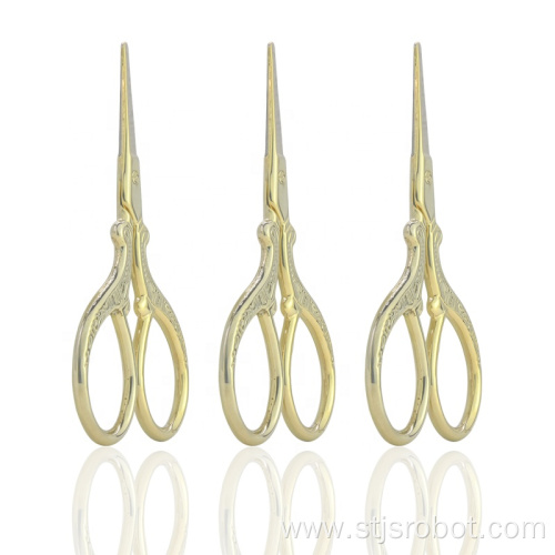 Wholesale Beauty Personal Makeup Scissors Small Gold Stainless Steel Trimming Scissors